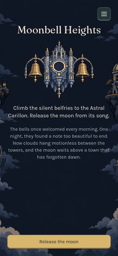 Moonbell Heights region introduction, with its guardian and native story artwork